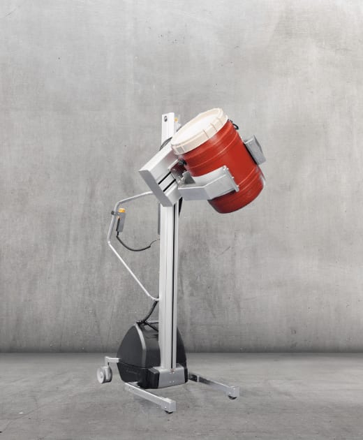 TransOrt MobilLift Impact 80 — Fasshandling mit Kippvorrichtung