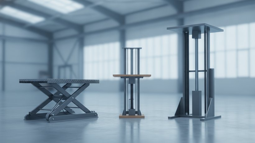Overview of different lift elements and lift table types